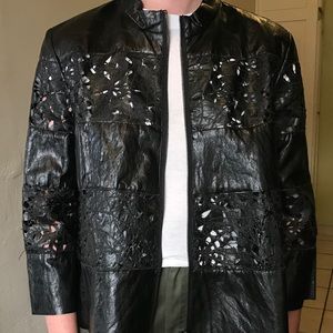 Alberto Makali faux leather jacket